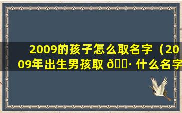 2009的孩子怎么取名字（2009年出生男孩取 🌷 什么名字好）